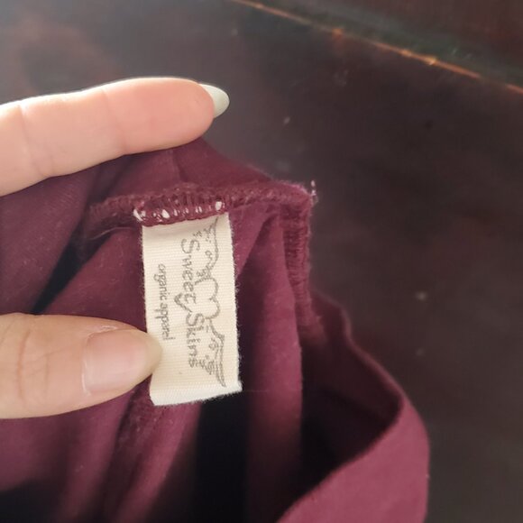 Sweet Skins Hemp flare pants burgundy medium M - Picture 2 of 3